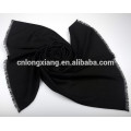 Hot Sale Factory Price Echarpe Lady Big Black Wool